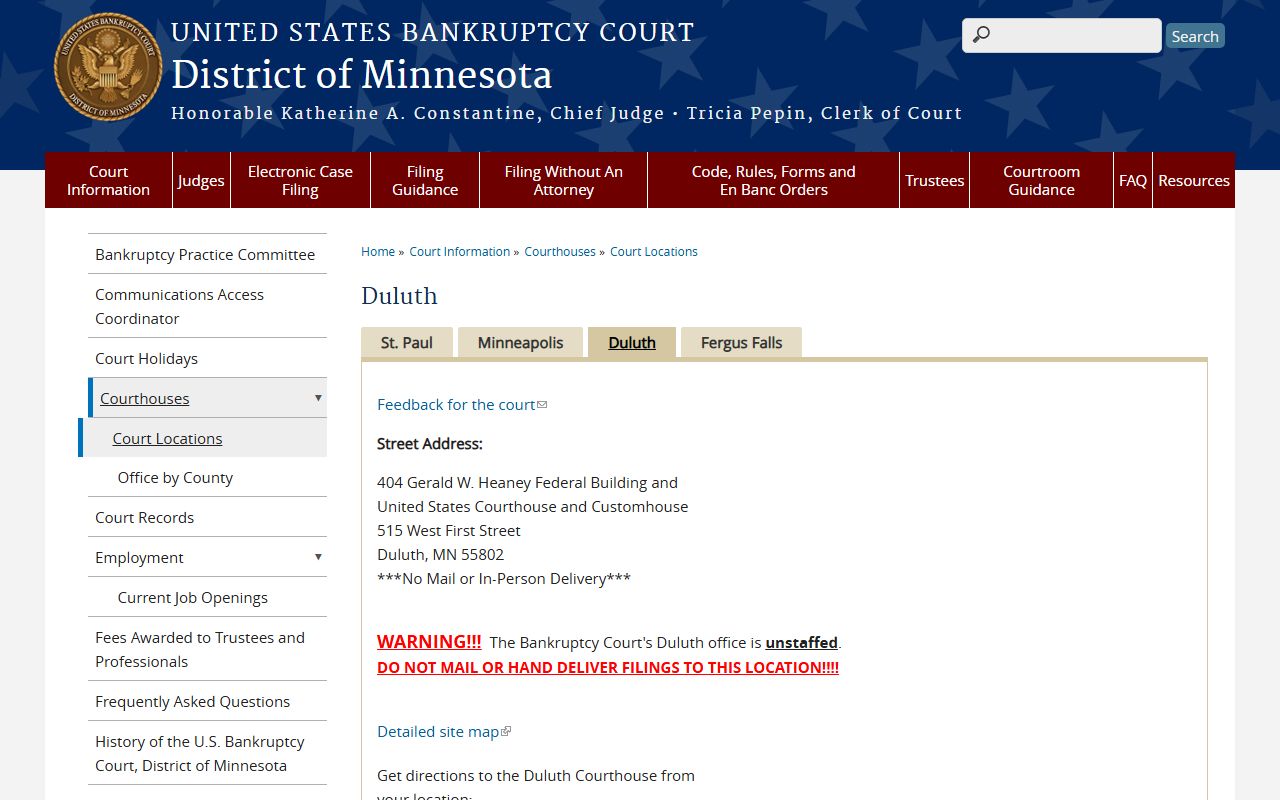 Duluth Federal Bankruptcy Court bankruptcy records