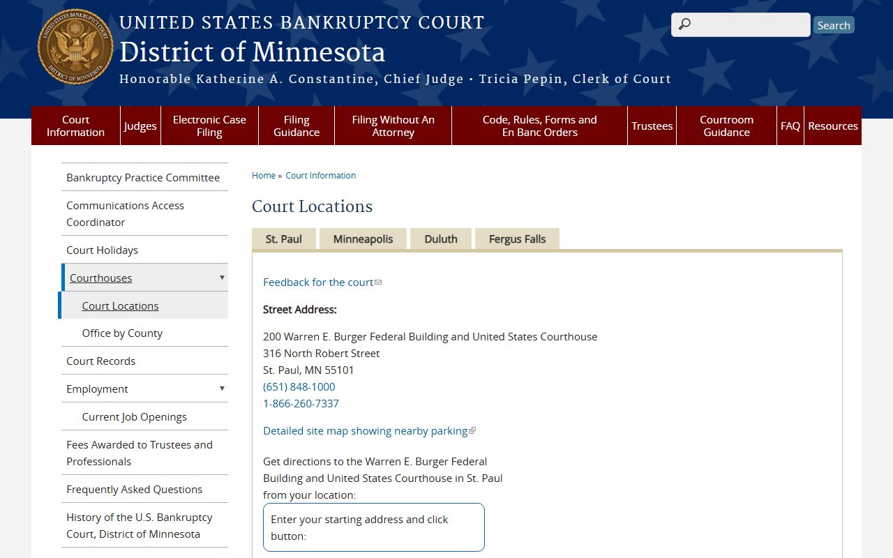 St. Paul Federal Bankruptcy Court bankruptcy records