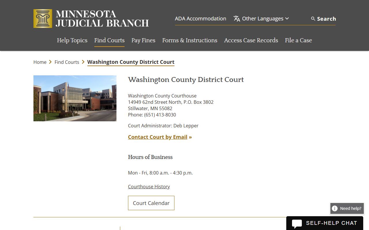 Woodbury Washington County Court bankruptcy records