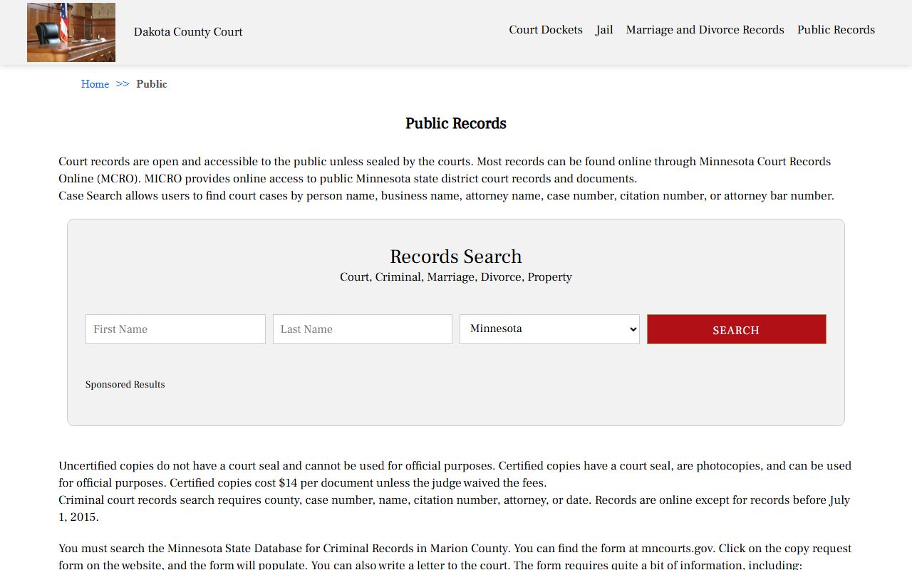 dakota county court dakota county court records dakota county bankruptcy records