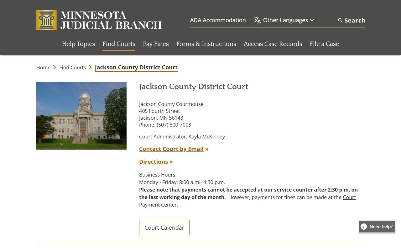 Jackson County District Court Jackson Minnesota bankruptcy records