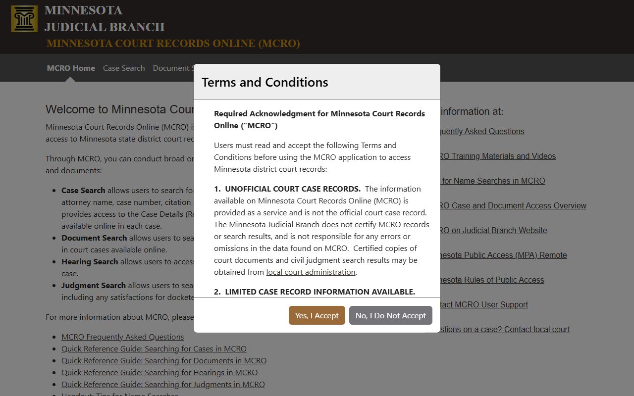 Minnesota Court Records Online MCRO Le Sueur County bankruptcy records