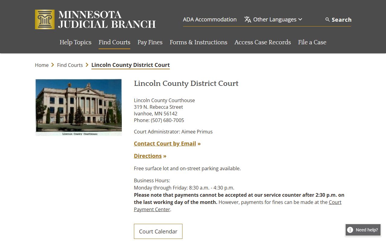 Lincoln County District Court Ivanhoe Minnesota bankruptcy records