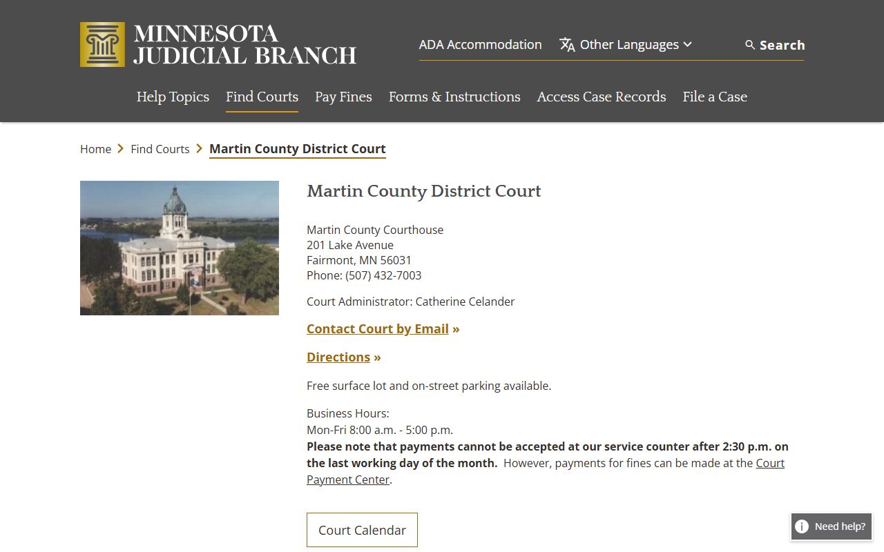 Martin County District Court Fairmont Minnesota bankruptcy records
