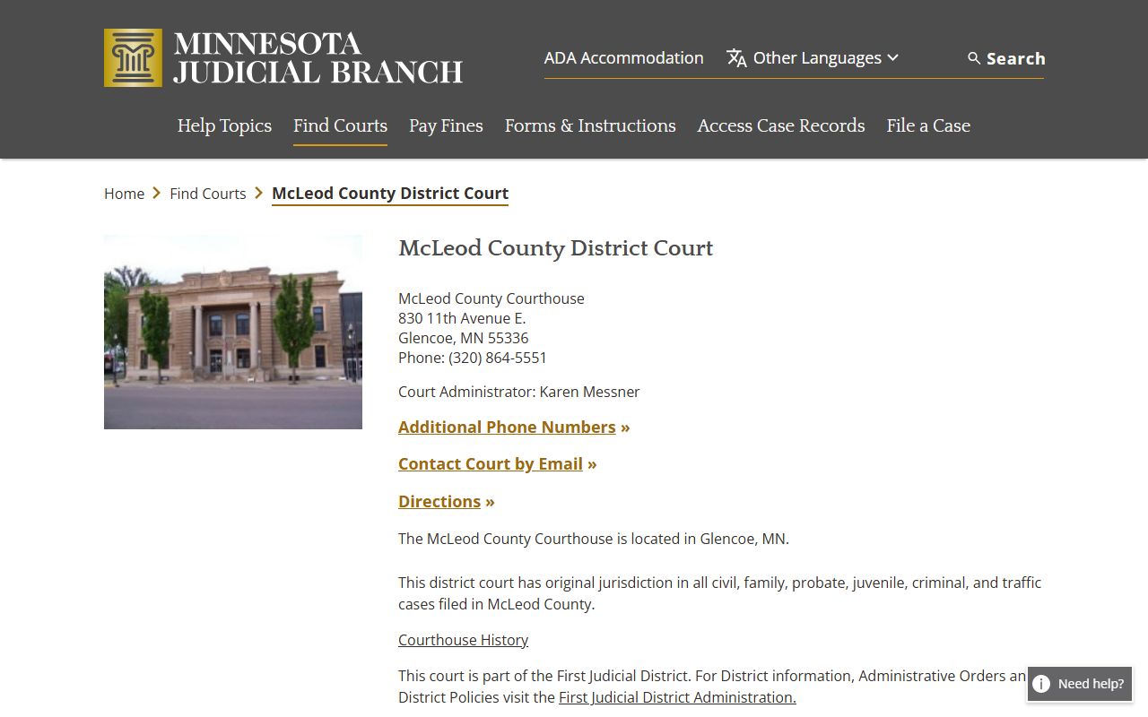 McLeod County District Court McLeod County bankruptcy records