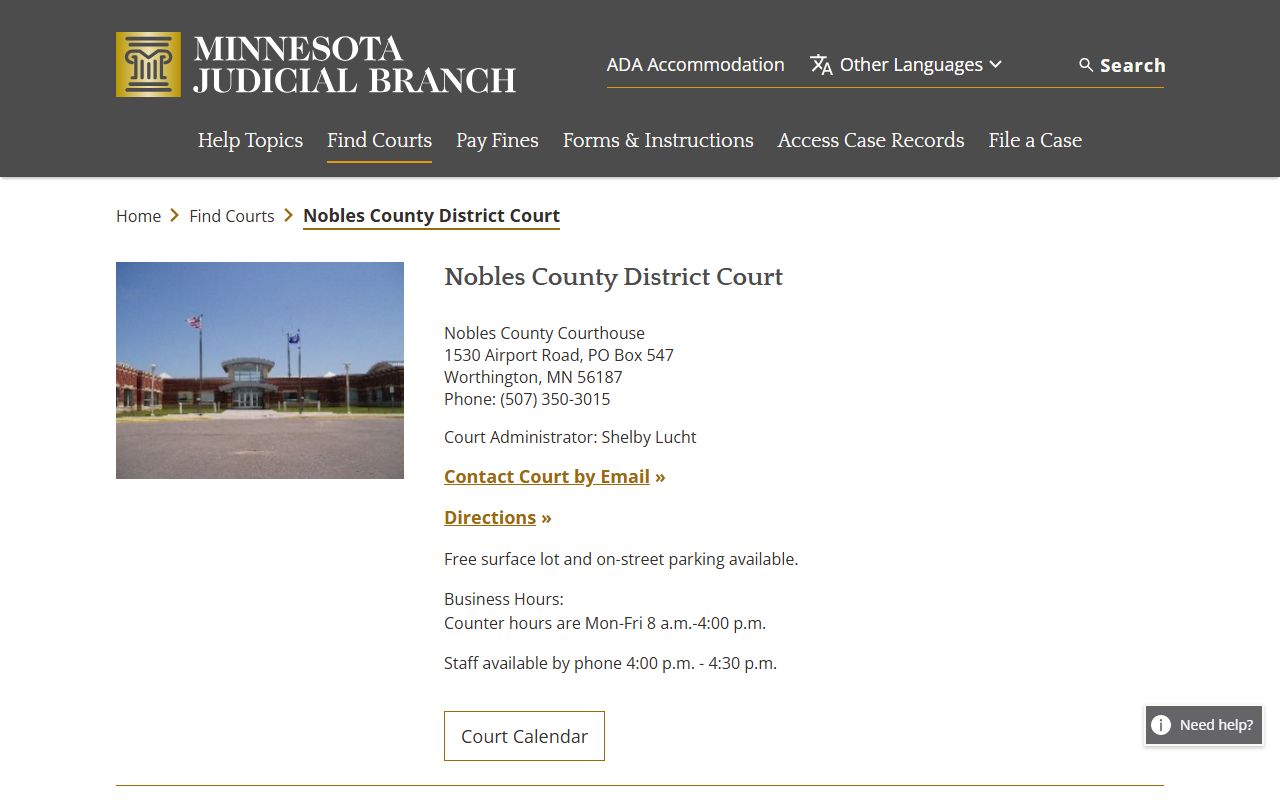 Nobles County District Court Nobles County bankruptcy records