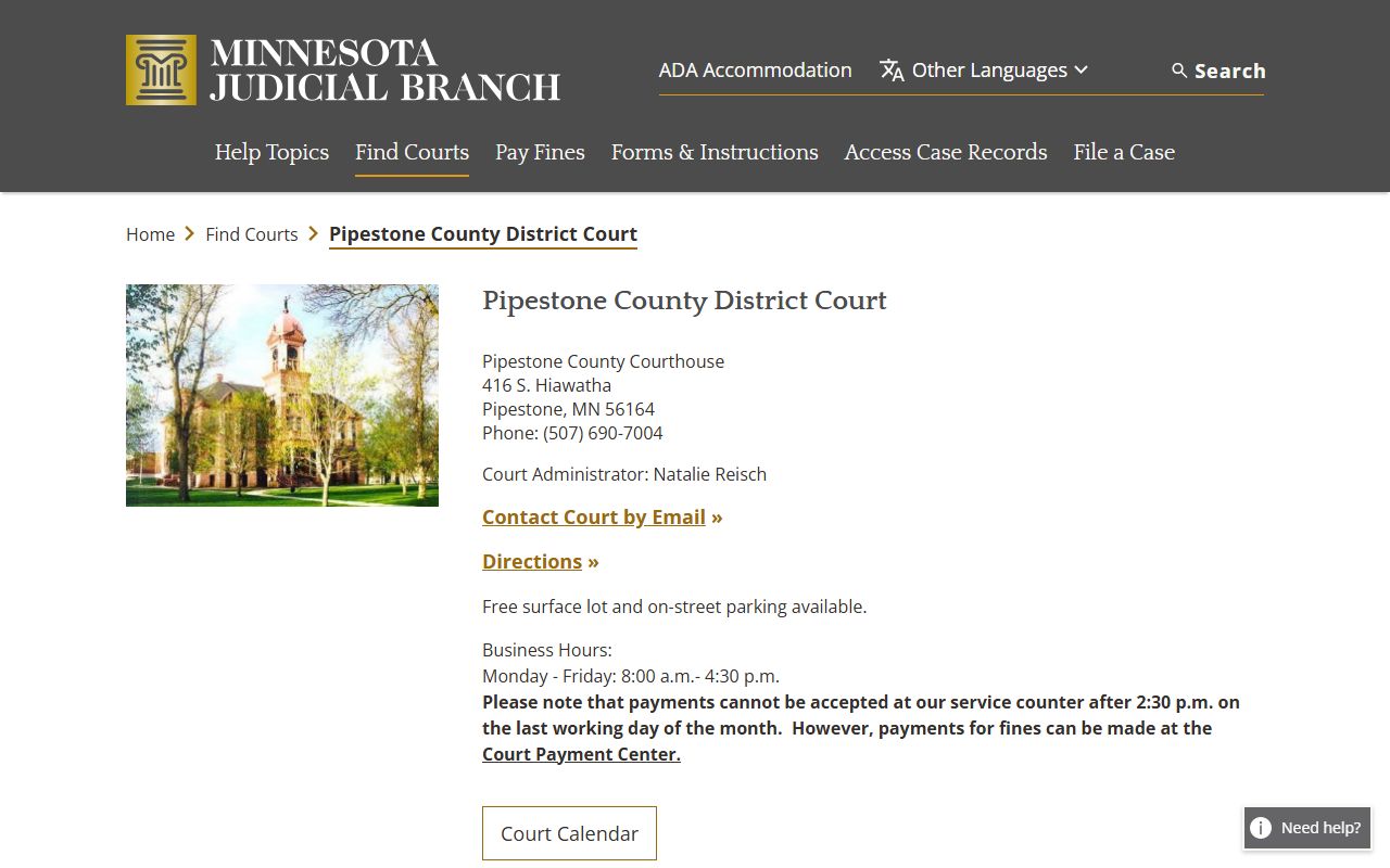 Pipestone County Court Pipestone County bankruptcy records