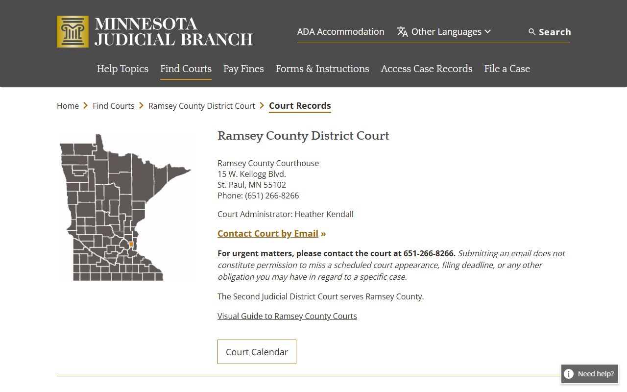 Ramsey County District Court court records Ramsey County bankruptcy records