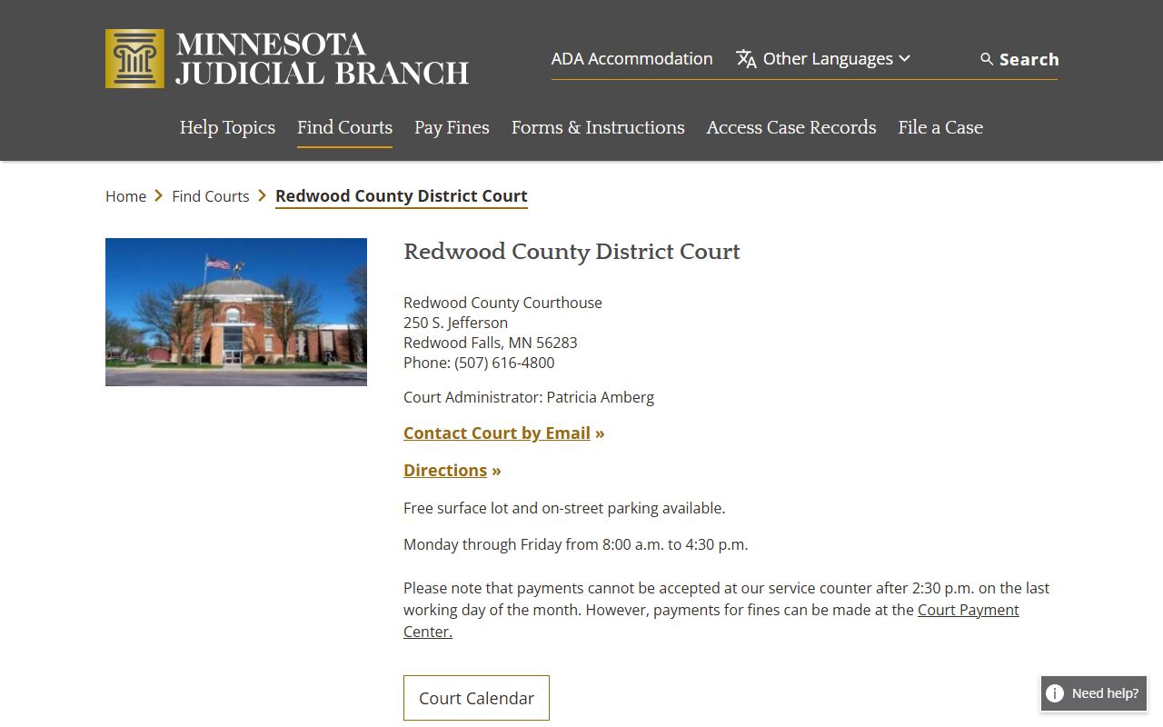 Redwood County Court Redwood County bankruptcy records