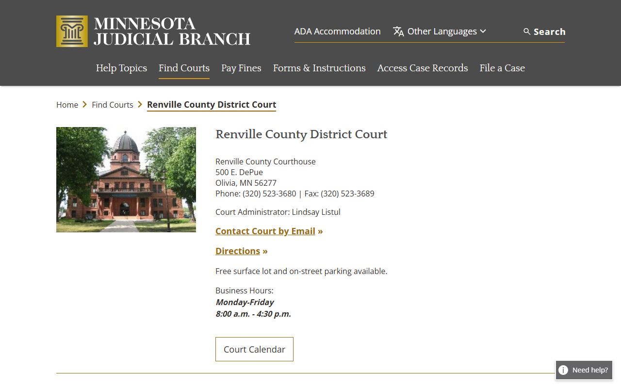 Renville County Court Renville County bankruptcy records