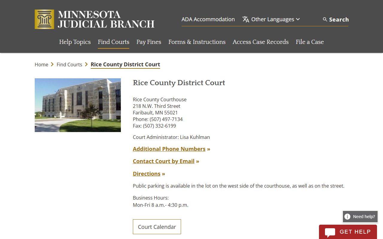 Rice County Court Rice County bankruptcy records