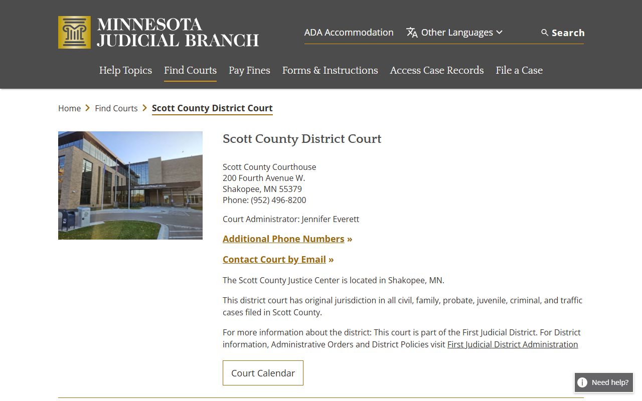 Scott County District Court Scott County bankruptcy records