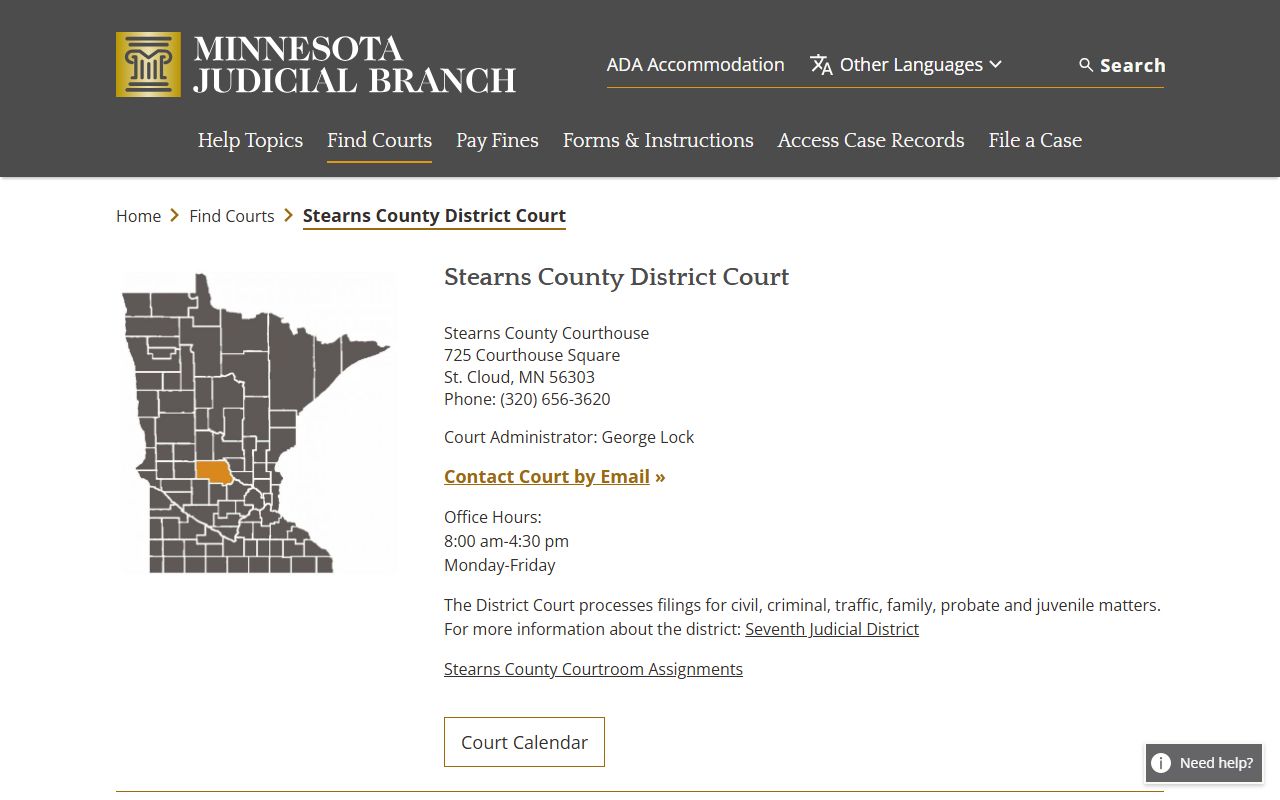 Stearns County District Court Stearns County bankruptcy records