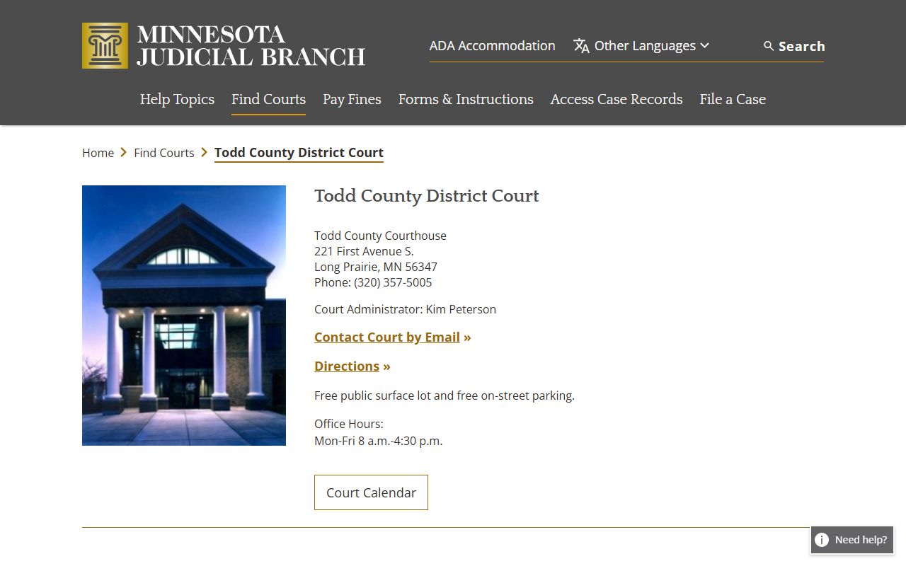 Todd County District Court Todd County bankruptcy records