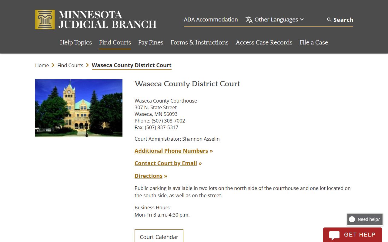 Waseca County District Court Waseca Minnesota bankruptcy records