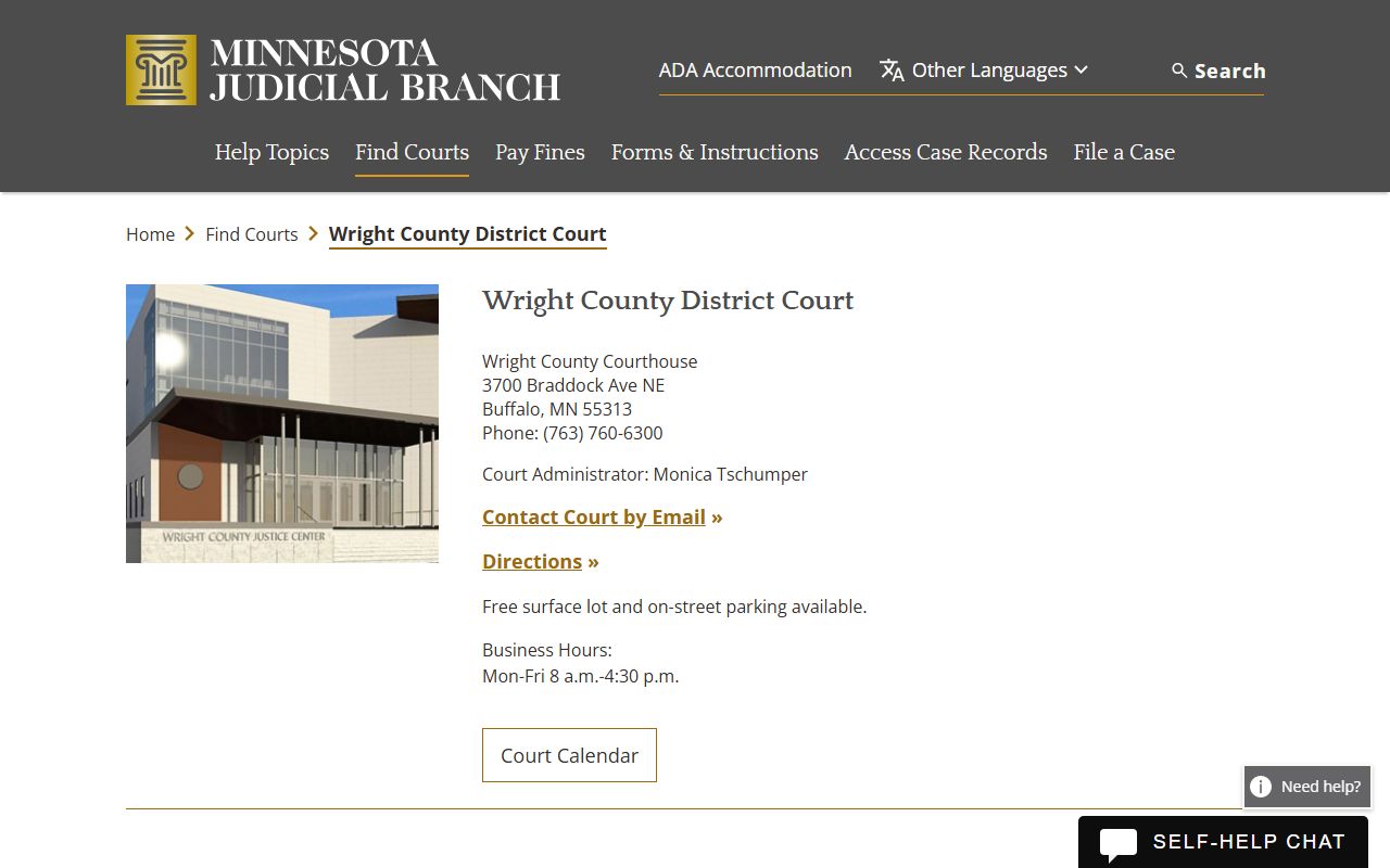 Wright County District Court Buffalo Minnesota bankruptcy records